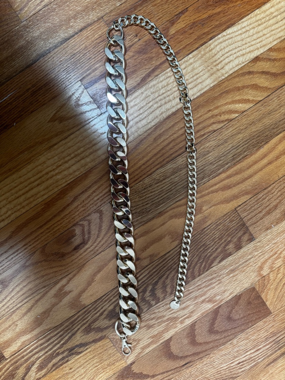 Express Gold Tone Chunky Chain Link Belt